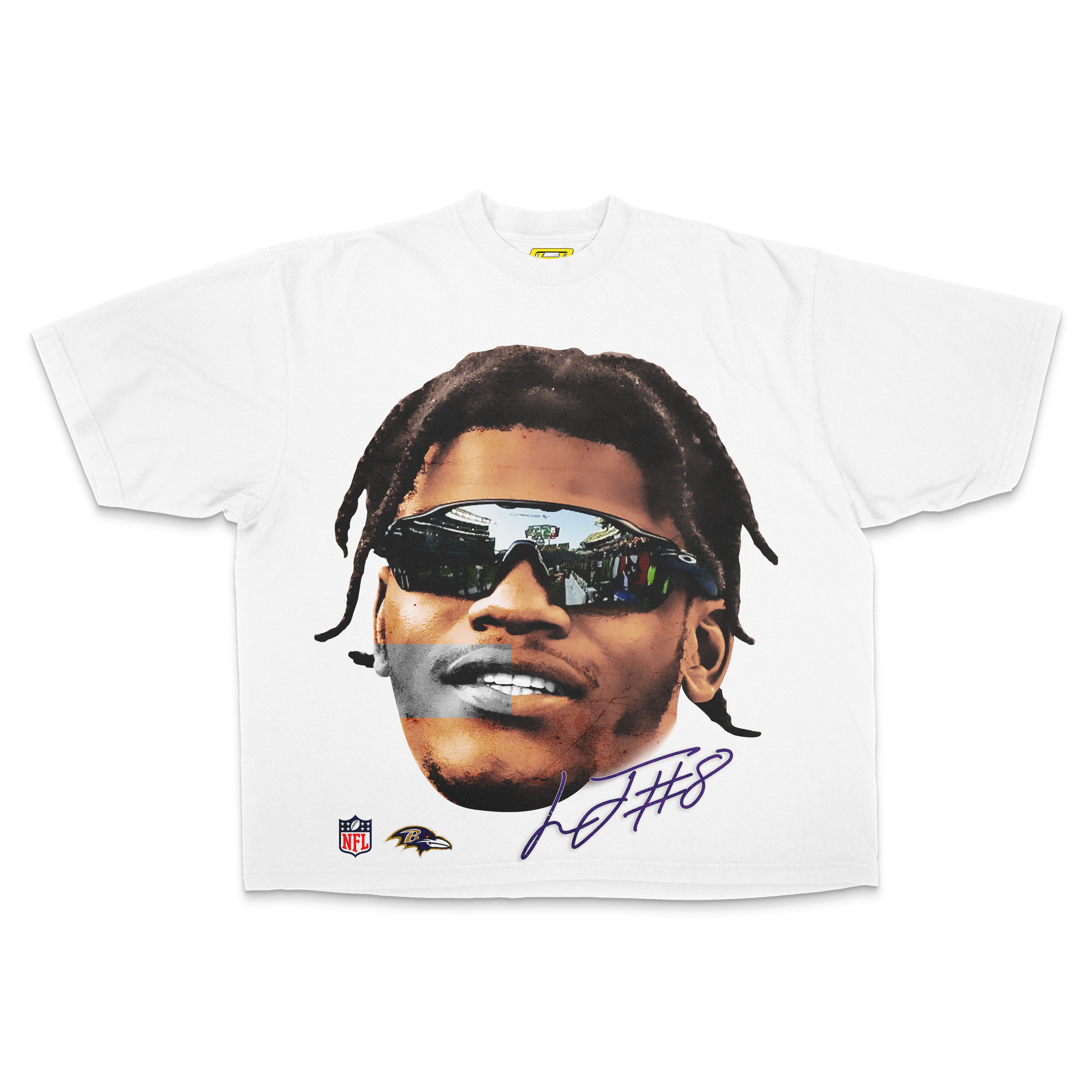 "Baltimore Ravens" [Lamar Jackson] OVERSIZE - Tee